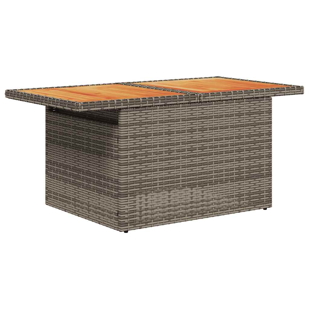 loungesæt til haven 11 dele med hynder polyrattan grå