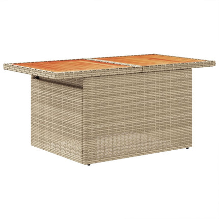 sofasæt til haven 10 dele med hynder polyrattan beige