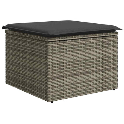 sofasæt til haven 9 dele med hynder polyrattan grå