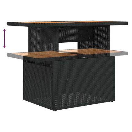 sofasæt til haven 11 dele med hynder polyrattan sort
