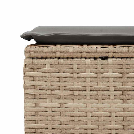 sofasæt til haven 9 dele med hynder polyrattan akacietræ beige
