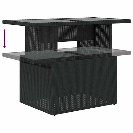 sofasæt til haven 8 dele med hynder polyrattan sort