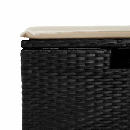 sofasæt til haven 8 dele med hynder polyrattan sort