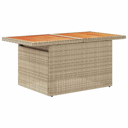 sofasæt til haven 8 dele med hynder polyrattan akacietræ beige