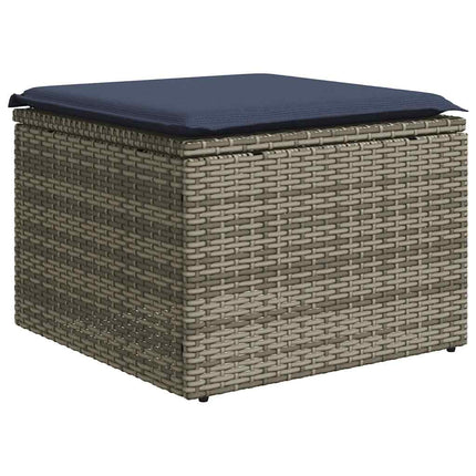 sofasæt til haven 2 dele med hynder polyrattan akacietræ grå