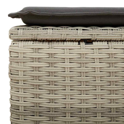 sofasæt til haven 2dele med hynder polyrattan akacietræ lysegrå