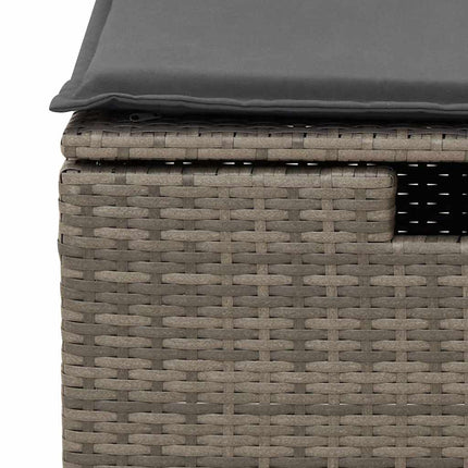 sofasæt til haven 2 dele med hynder polyrattan akacietræ grå