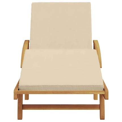 Solstol Massivt Akacietræ Beige
