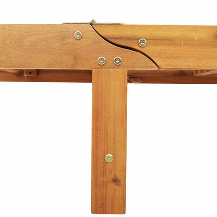 Solstol Brun og Creme 199 x 63 x 85 cm Massivt Akacietræ