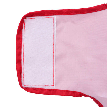 Hunderegnfrakke med refleksstriber polyester M rød