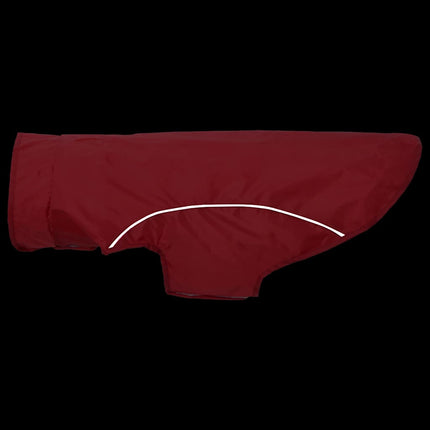 Hunderegnfrakke med refleksstriber polyester L rød