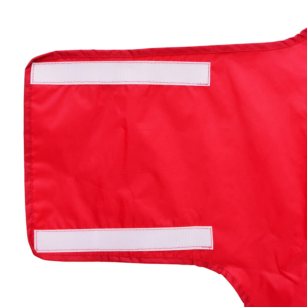 Hunderegnfrakke med refleksstriber polyester 3XL rød