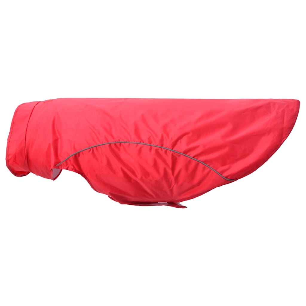 Hunderegnfrakke med refleksstriber polyester 4XL rød