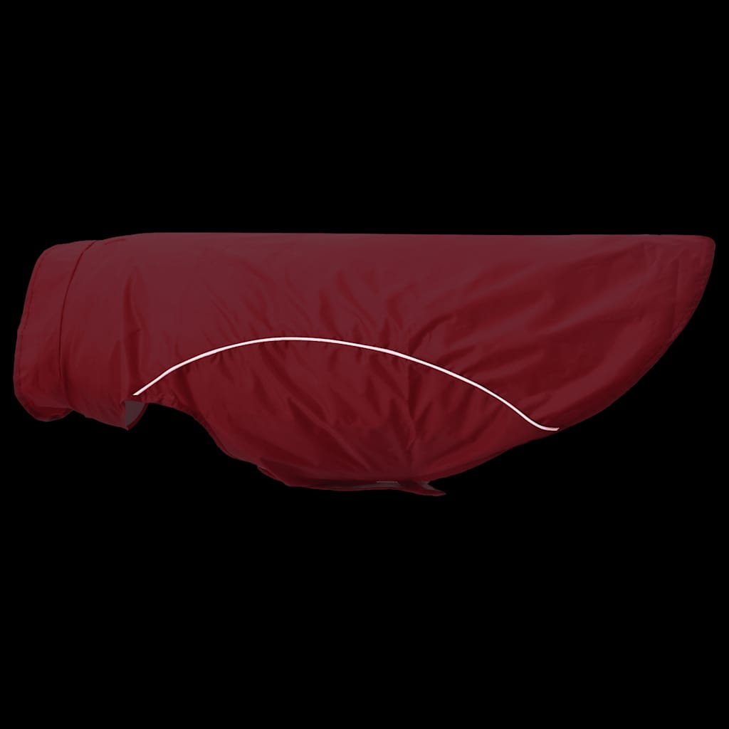 Hunderegnfrakke med refleksstriber polyester 4XL rød