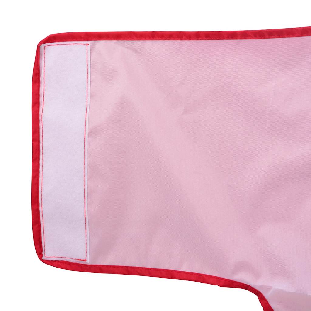 Hunderegnfrakke med refleksstriber polyester 4XL rød