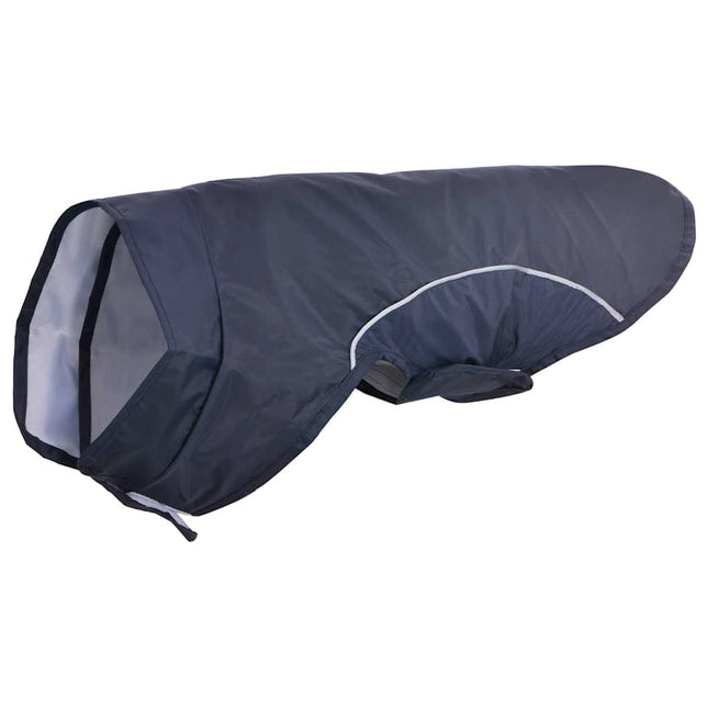 Hunderegnfrakke med refleksstriber polyester XXS marineblå
