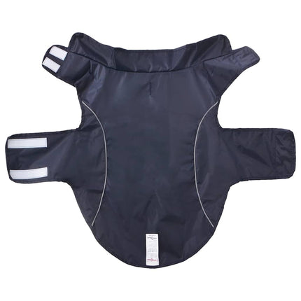 Hunderegnfrakke med refleksstriber polyester L marineblå