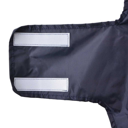 Hunderegnfrakke med refleksstriber polyester XL marineblå