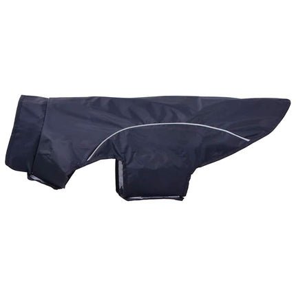 Hunderegnfrakke med refleksstriber polyester 2XL marineblå