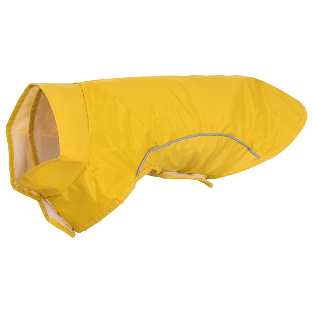 Hunderegnfrakke med refleksstriber polyester XS gul