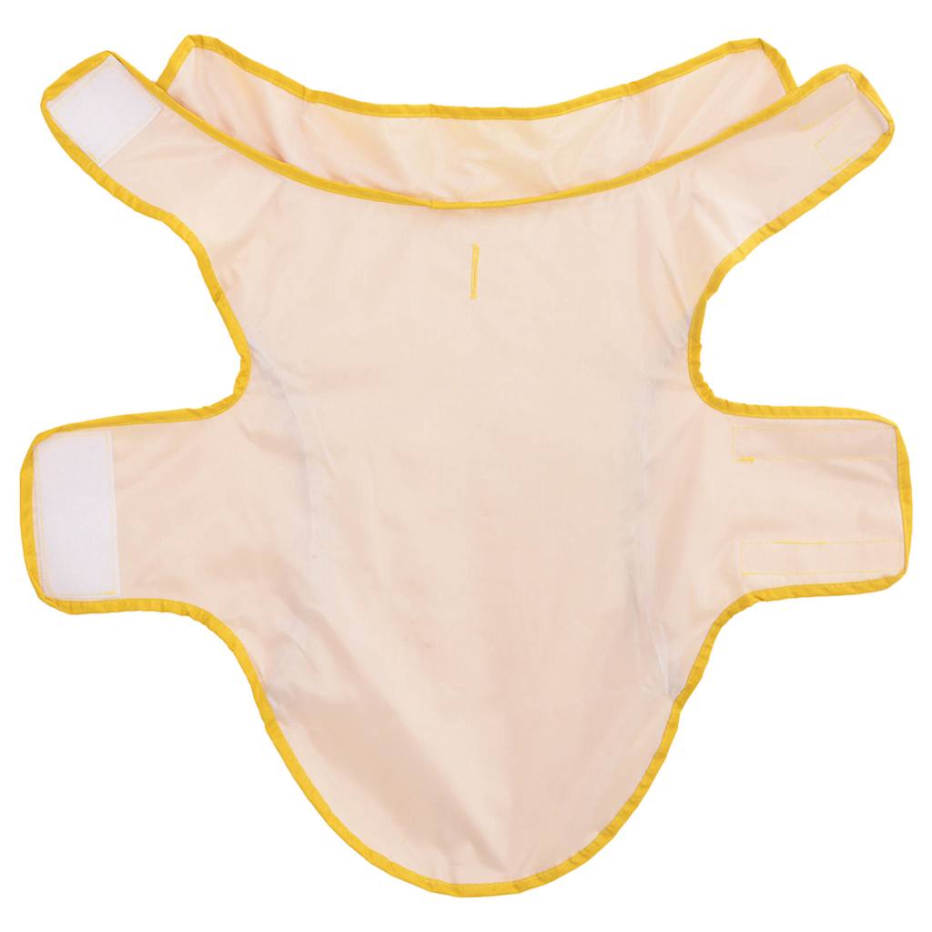 Hunderegnfrakke med refleksstriber polyester XS gul