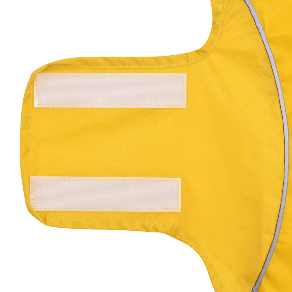 Hunderegnfrakke med refleksstriber polyester XS gul