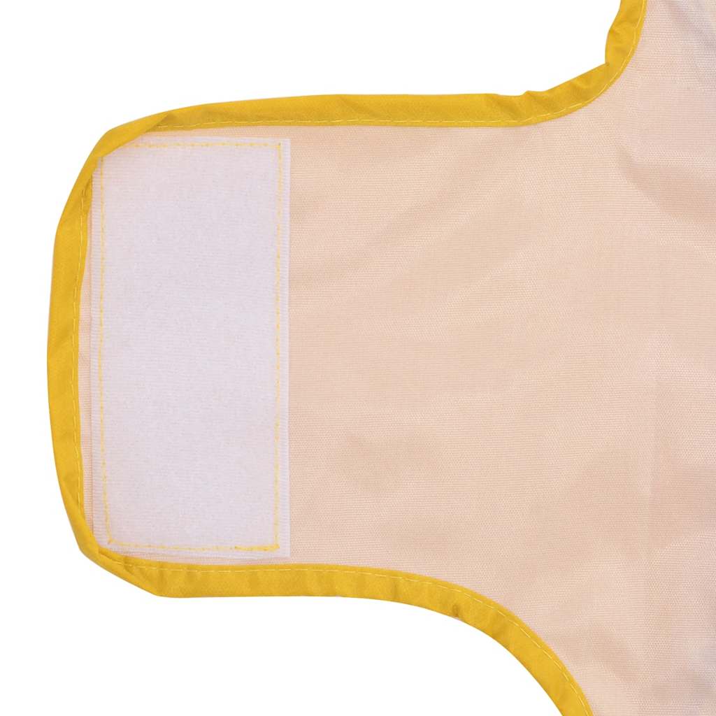 Hunderegnfrakke med refleksstriber polyester XS gul