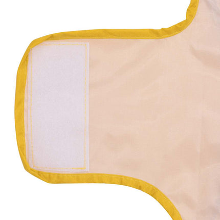 Hunderegnfrakke med refleksstriber polyester S gul