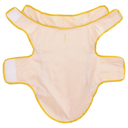 Hunderegnfrakke med refleksstriber polyester M gul