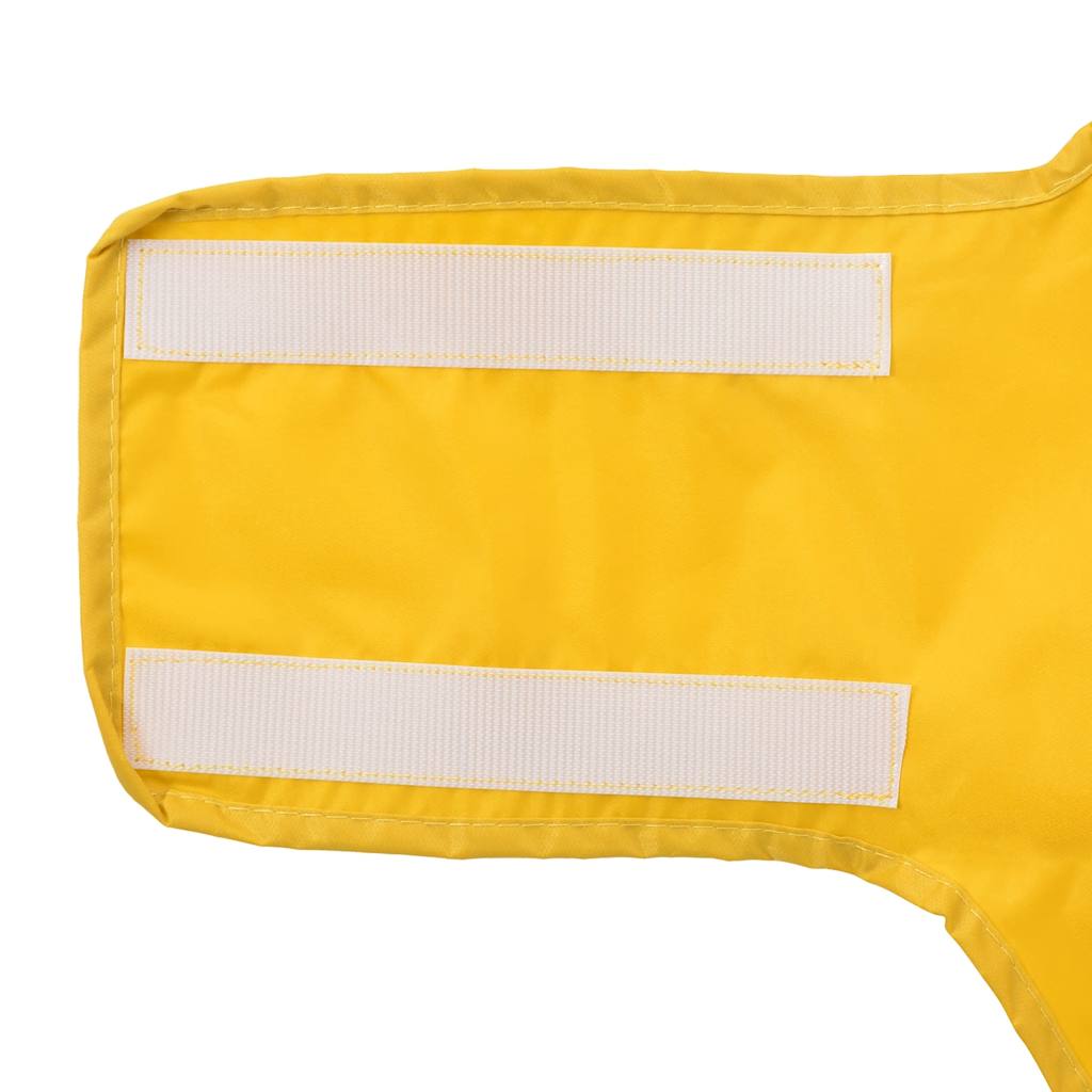 Hunderegnfrakke med refleksstriber polyester L gul