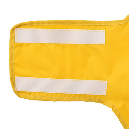 Hunderegnfrakke med refleksstriber polyester XL gul