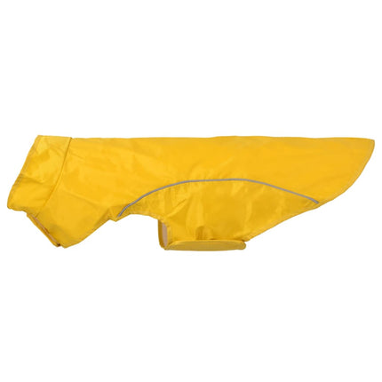 Hunderegnfrakke med refleksstriber polyester 2XL gul