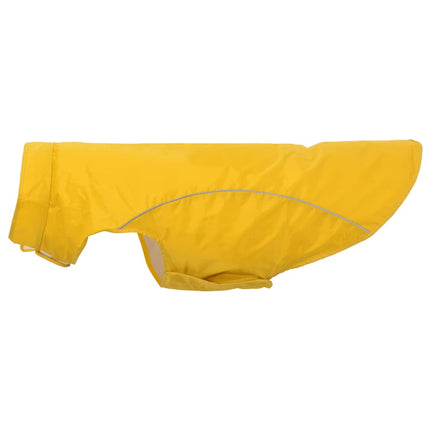 Hunderegnfrakke med refleksstriber polyester 3XL gul