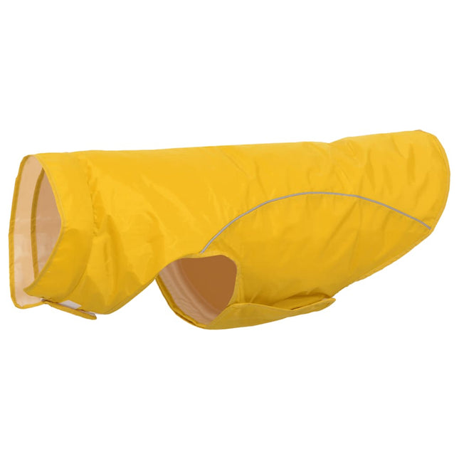 Hunderegnfrakke med refleksstriber polyester 4XL gul