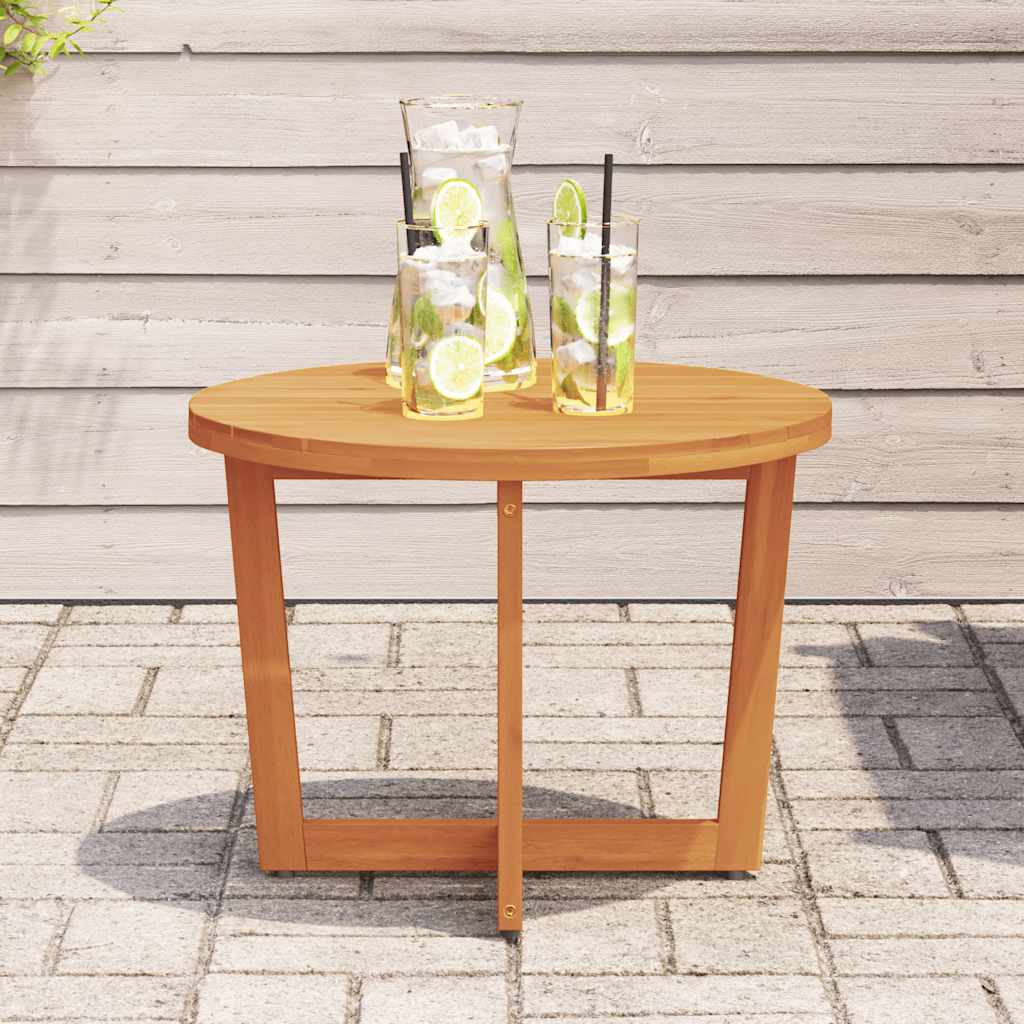 havesidebord rundt Ø55x40 cm massivt træ akacie