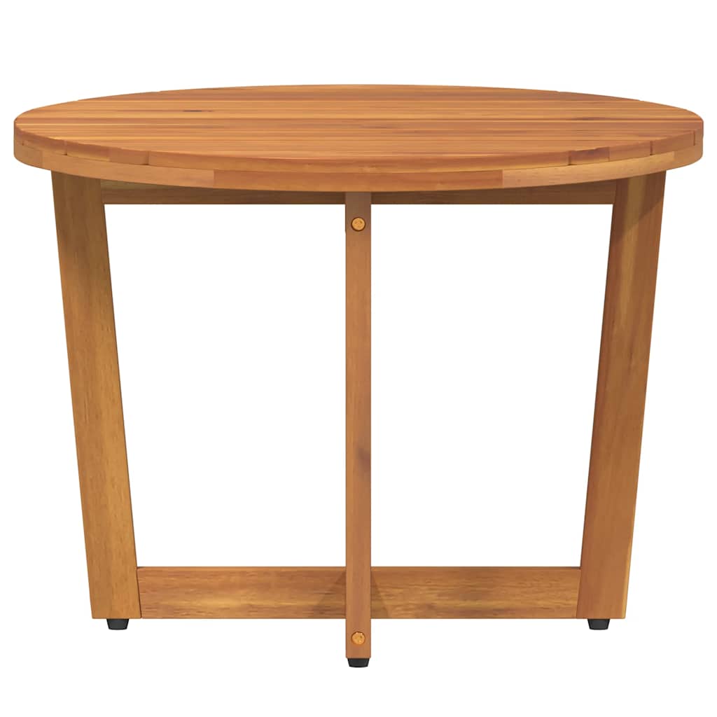 havesidebord rundt Ø55x40 cm massivt træ akacie