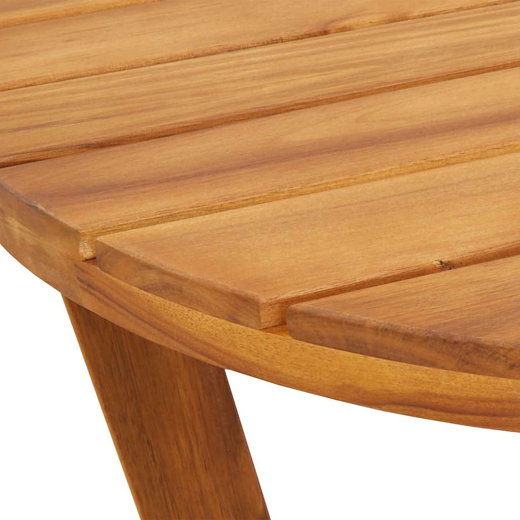 havesidebord rundt Ø55x40 cm massivt træ akacie