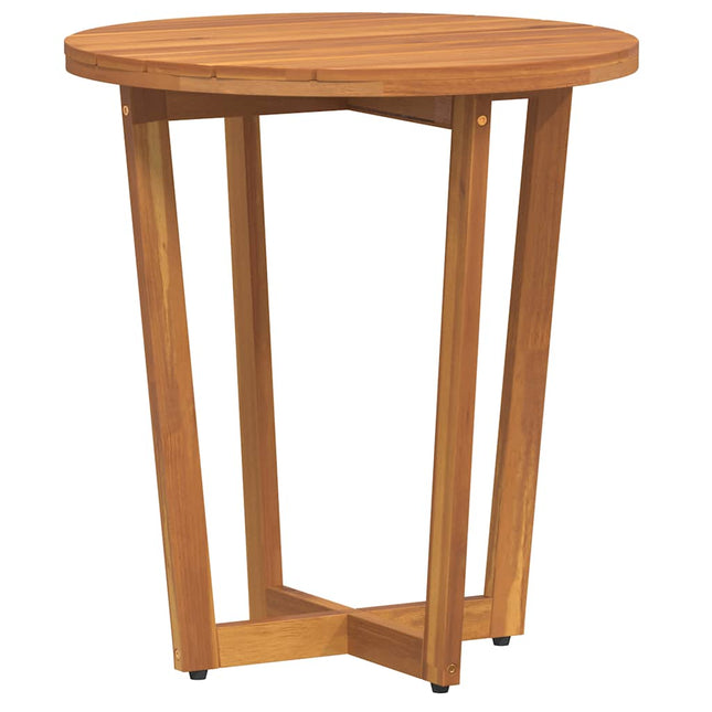 havesidebord rundt Ø55x60 cm massivt træ akacie