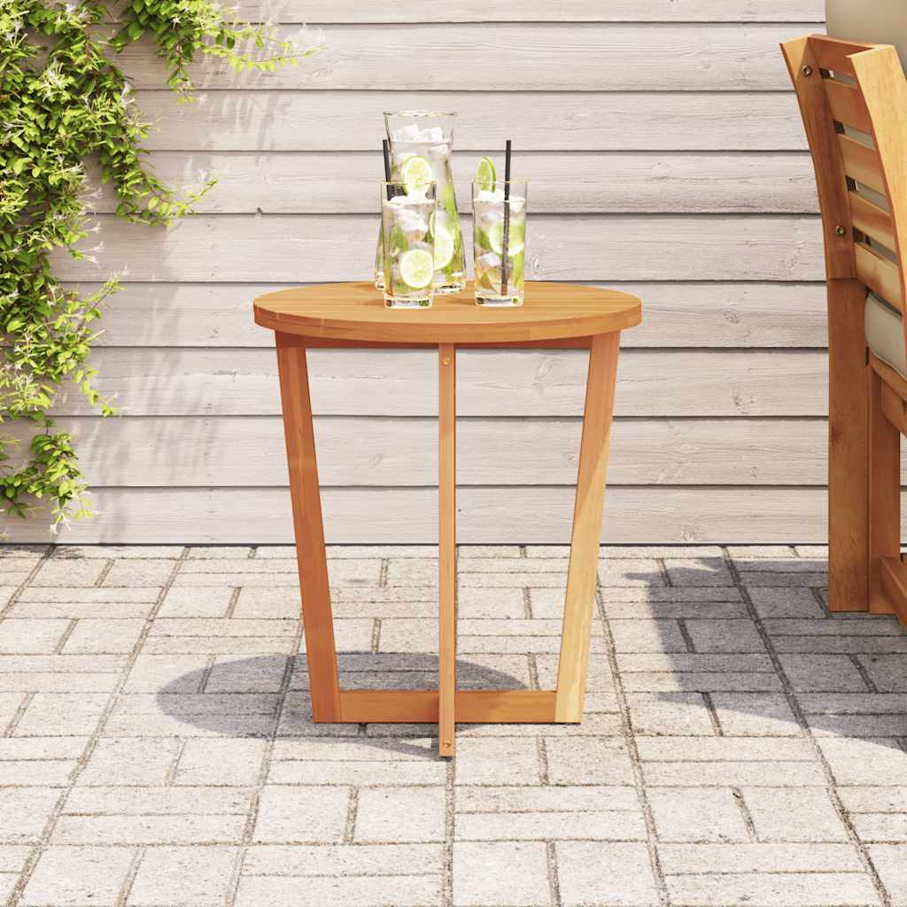 havesidebord rundt Ø55x60 cm massivt træ akacie