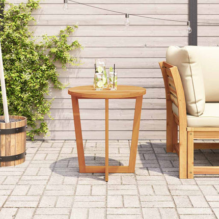 havesidebord rundt Ø70x75 cm massivt træ akacie