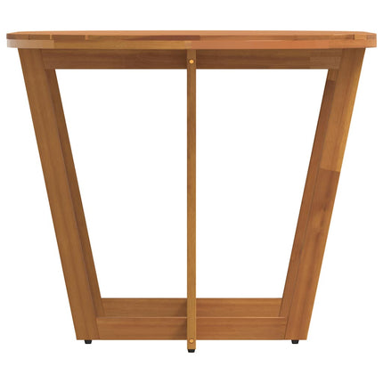havespisebord ovalt 150x90x75 cm massivt træ akacie