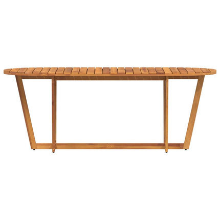havespisebord ovalt 200x90x75 cm massivt træ akacie
