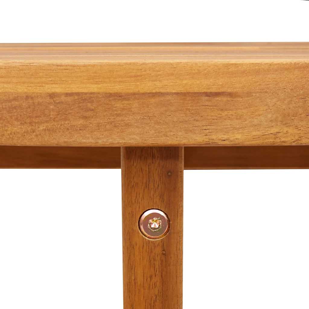 havespisebord ovalt 200x90x75 cm massivt træ akacie