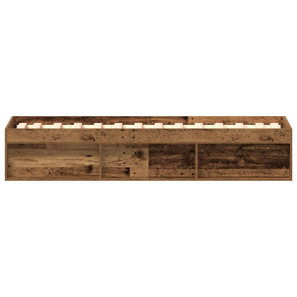 Sengeramme uden madras 100x200cm konstrueret træ antikt træ