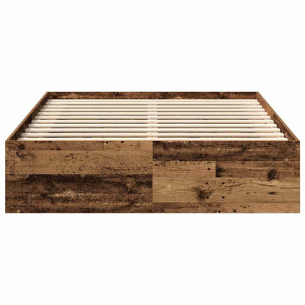 sengestel uden madras 140x200cm konstrueret træ antikt træ