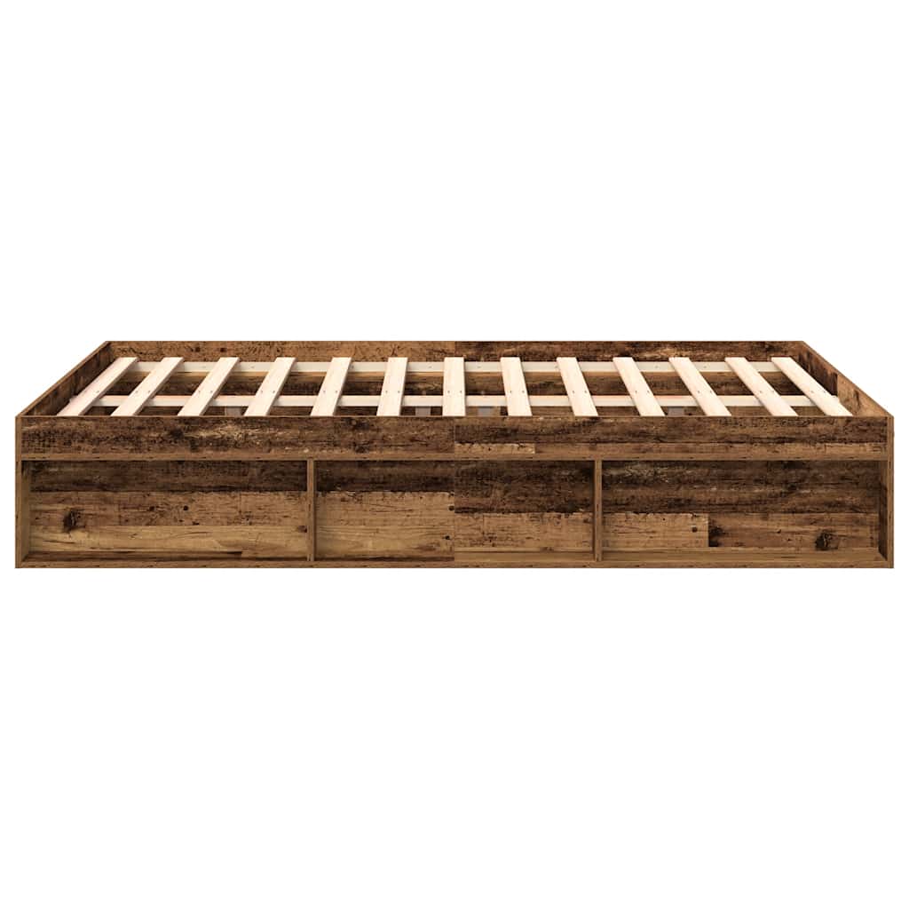 sengestel uden madras 120x190cm konstrueret træ antikt træ