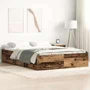 sengestel uden madras 140x190cm konstrueret træ antikt træ