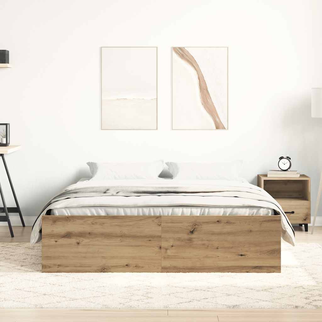 sengestel uden madras 140x190cm konstrueret træ kunsteg