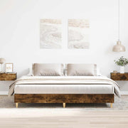 sengestel uden madras 180x200 cm konstrueret træ røget eg