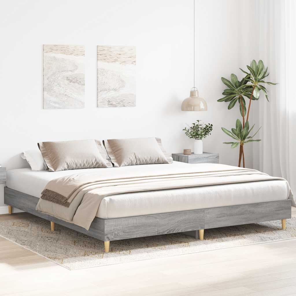 sengestel uden madras 180x200 cm konstrueret træ grå sonoma-eg